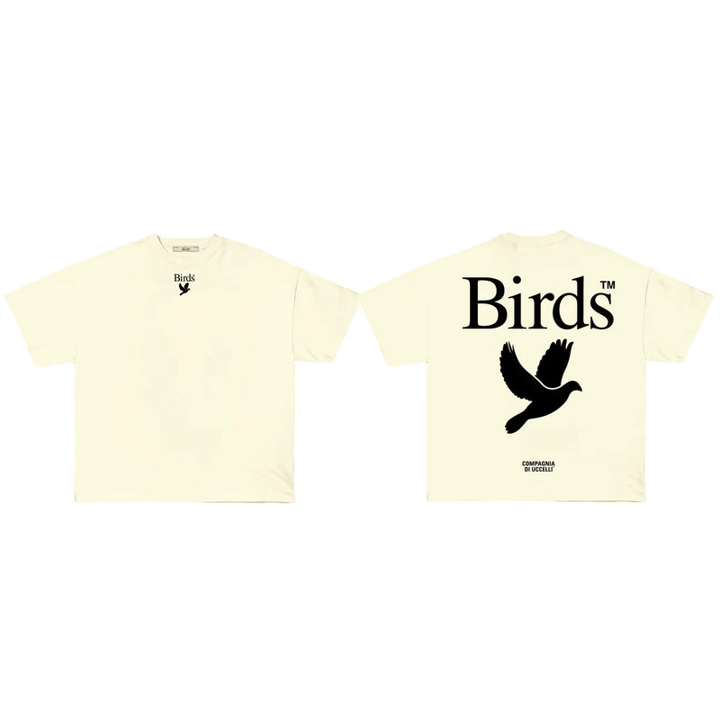 Birds 'Essential' Natural Oversized Ultra-Premium Box S/S T-Shirt