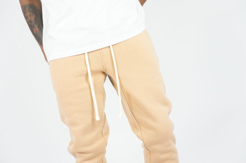 Rebel Minds Sweats Stacked Pants (Beige) 100-475