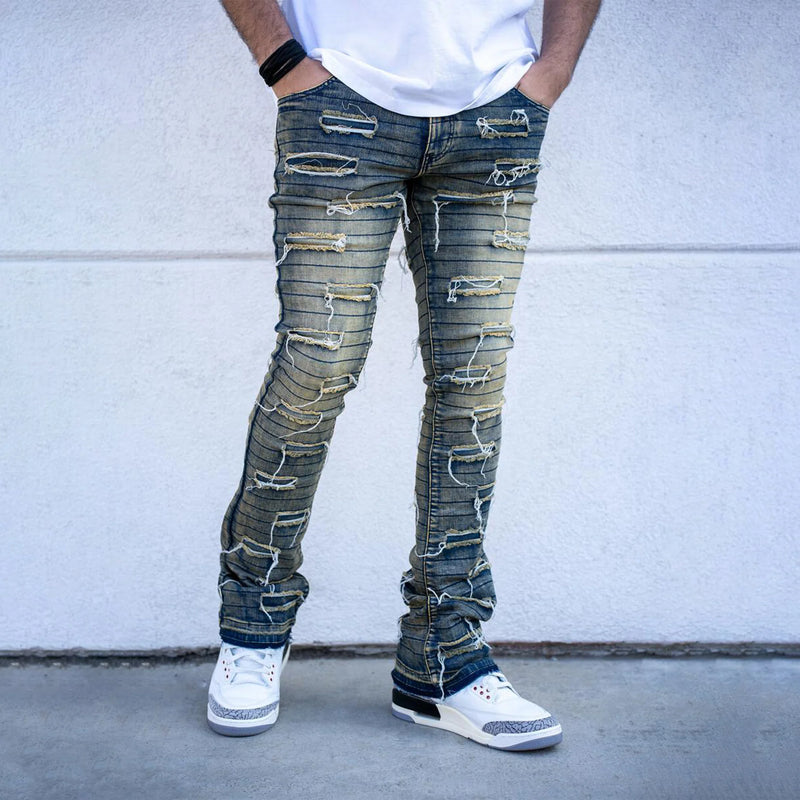 Damati 'Blanc' Stacked Premium Denim