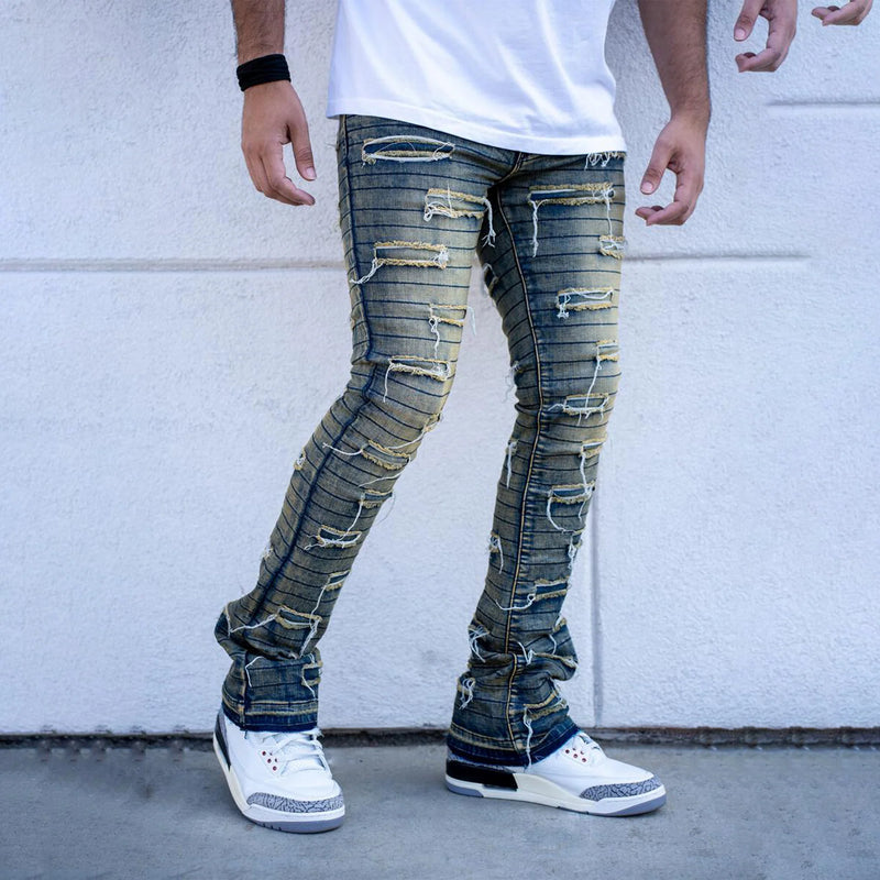 Damati 'Blanc' Stacked Premium Denim