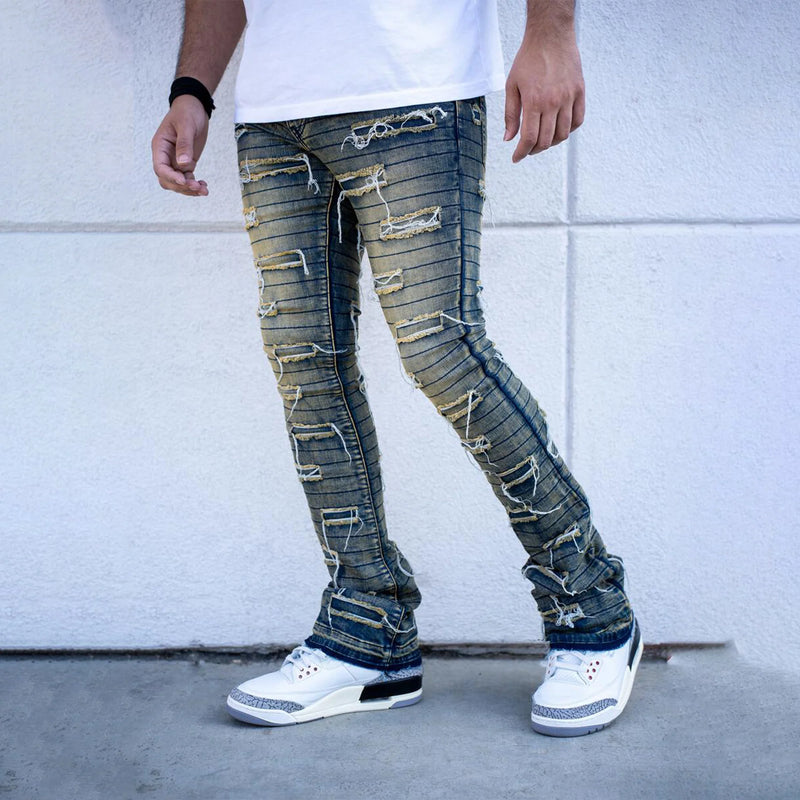 Damati 'Blanc' Stacked Premium Denim