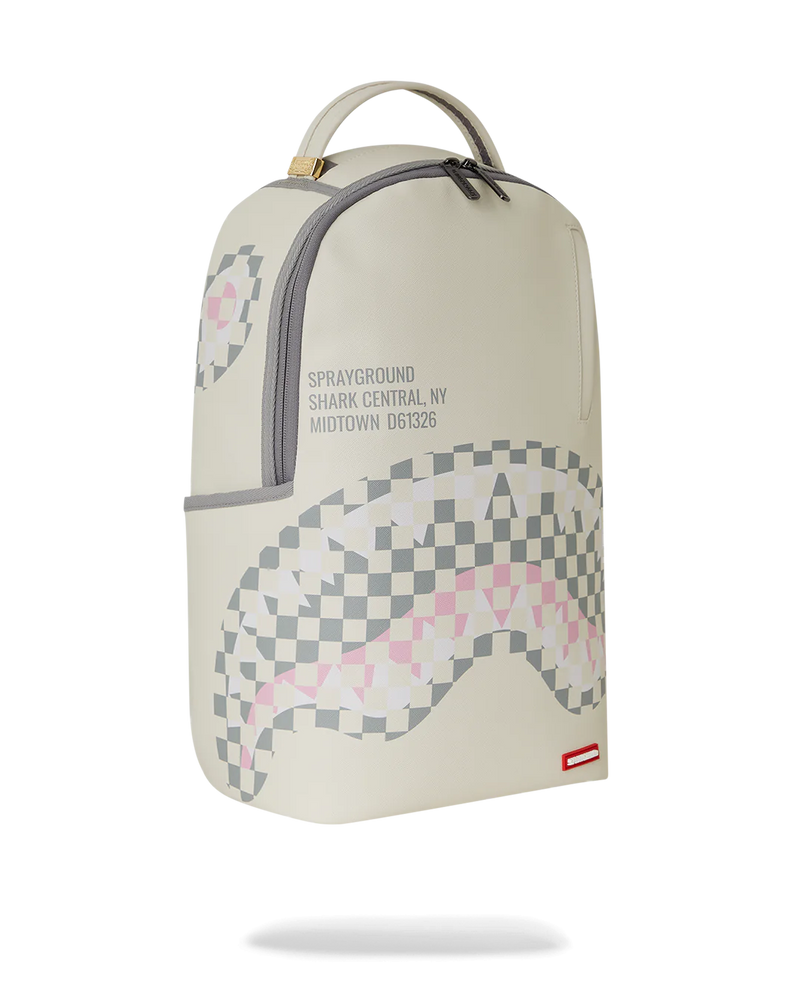 SPRAYGROUND 'Cream Check Shark Central' Backpack (910B7420NSZ)