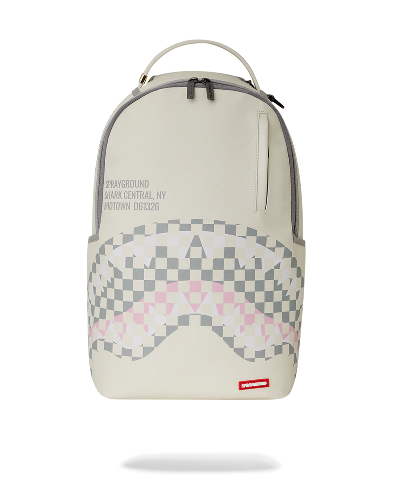 SPRAYGROUND 'Cream Check Shark Central' Backpack (910B7420NSZ)