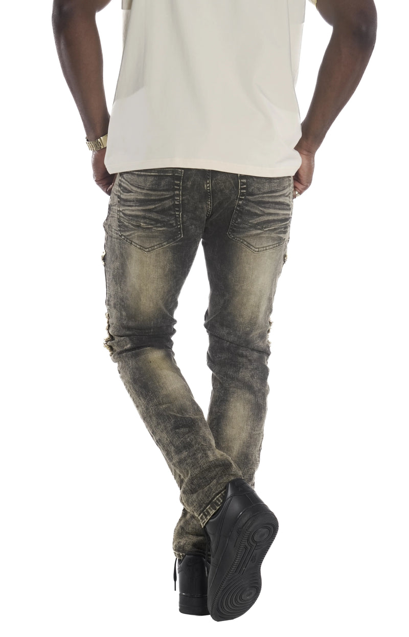 Makobi 'Noah' Jeans (Olive) M1967 - Fresh N Fitted Inc