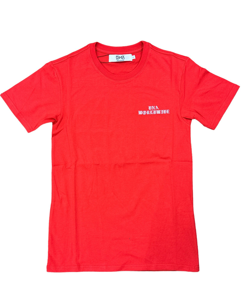 DNA 'WorldWide' T-Shirt (Red/White) - Fresh N Fitted Inc
