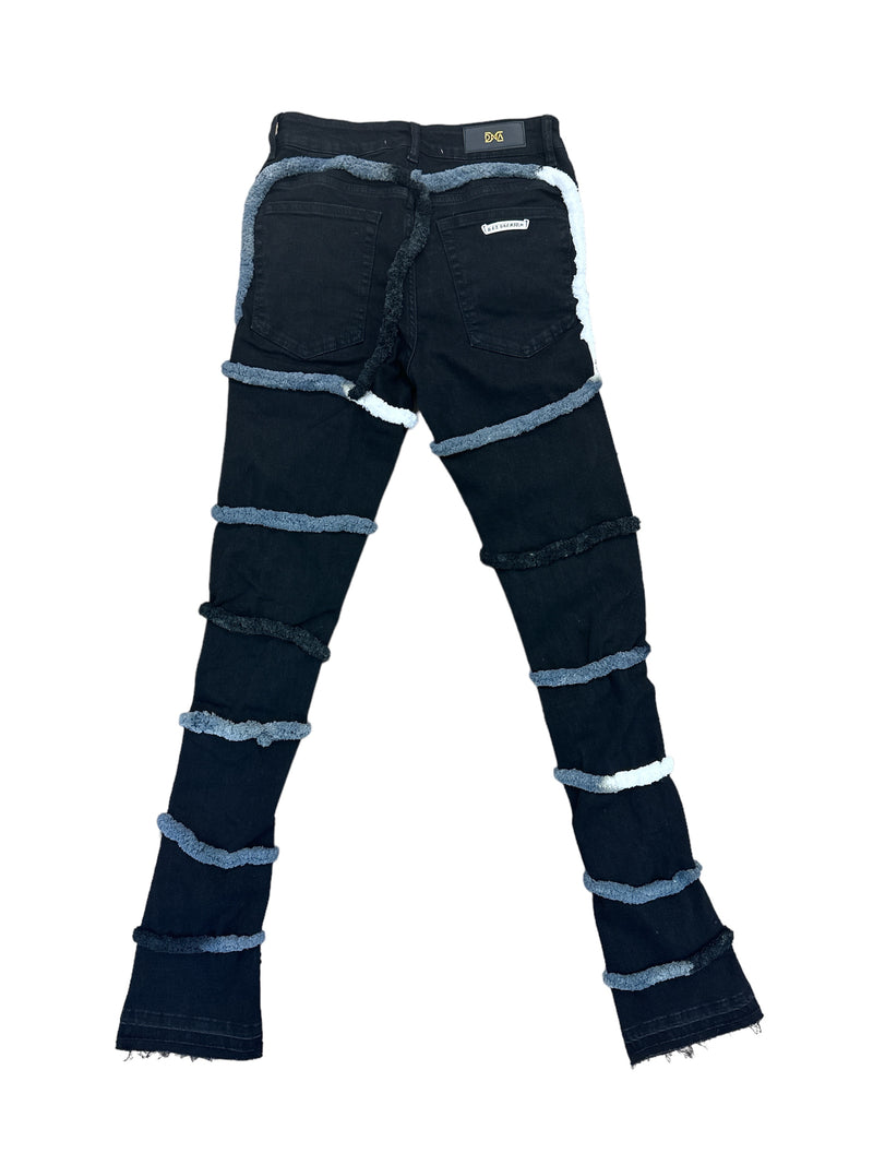 Dna Men Stacked Jeans ( Black / Purple )