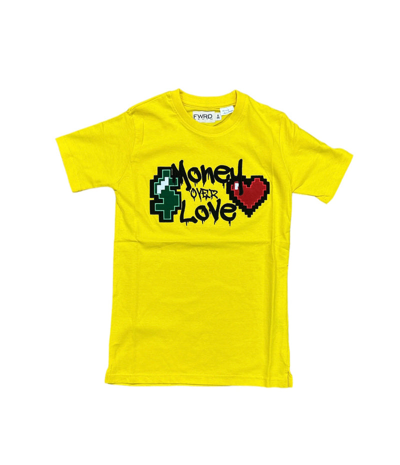 FWRD Kids 'Money Over Love' T-Shirt (Yellow) FW-180372K/LK - Fresh N Fitted Inc