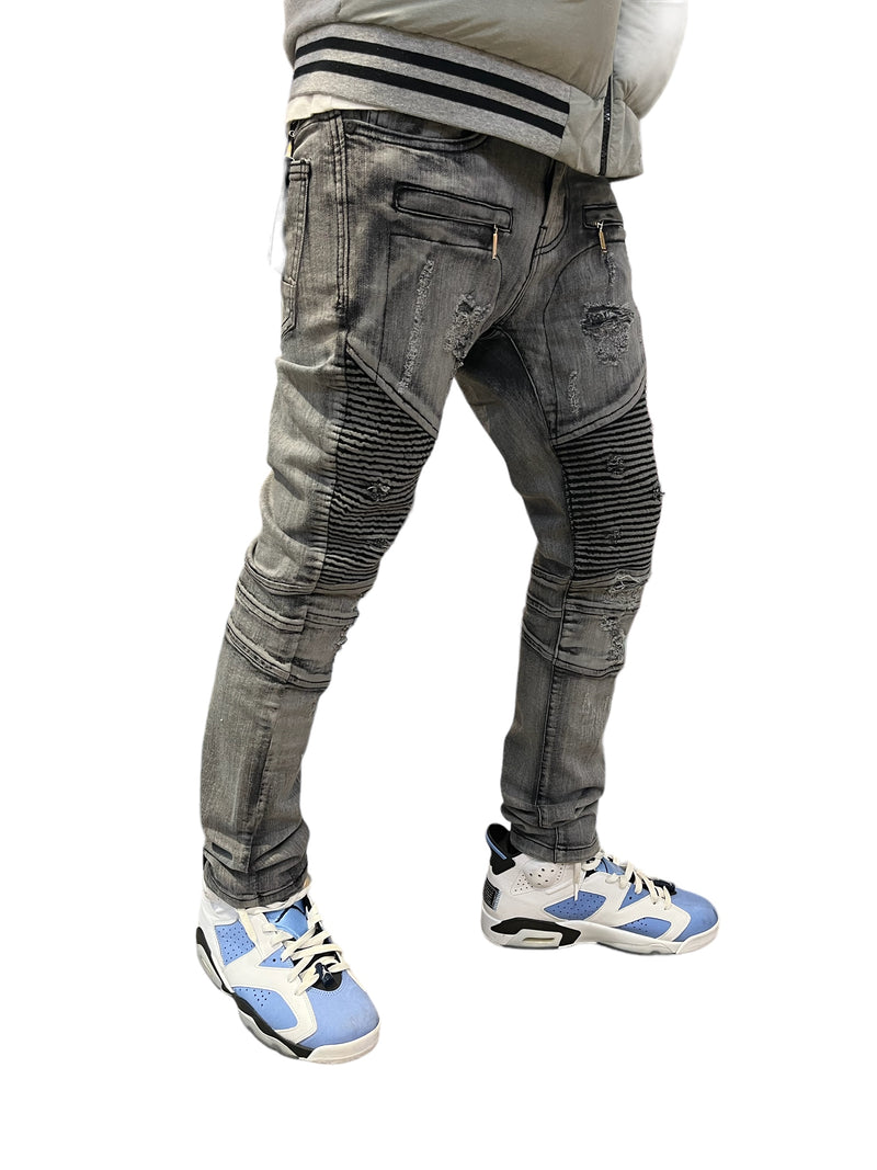 De Largent Jeans (Black/Smoke Grey) FNF1002 - Fresh N Fitted Inc