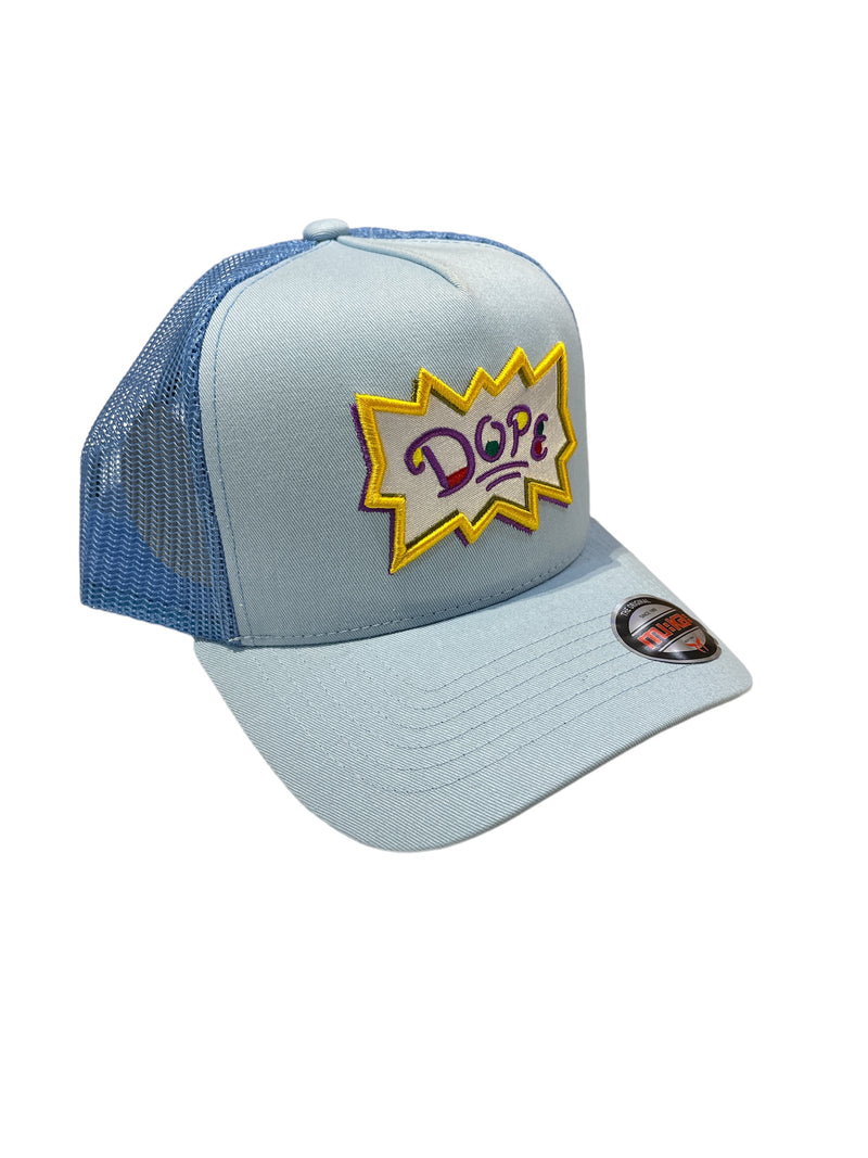 Muka 'Dope' Trucker Hat (Baby Blue) TN5321B - Fresh N Fitted Inc