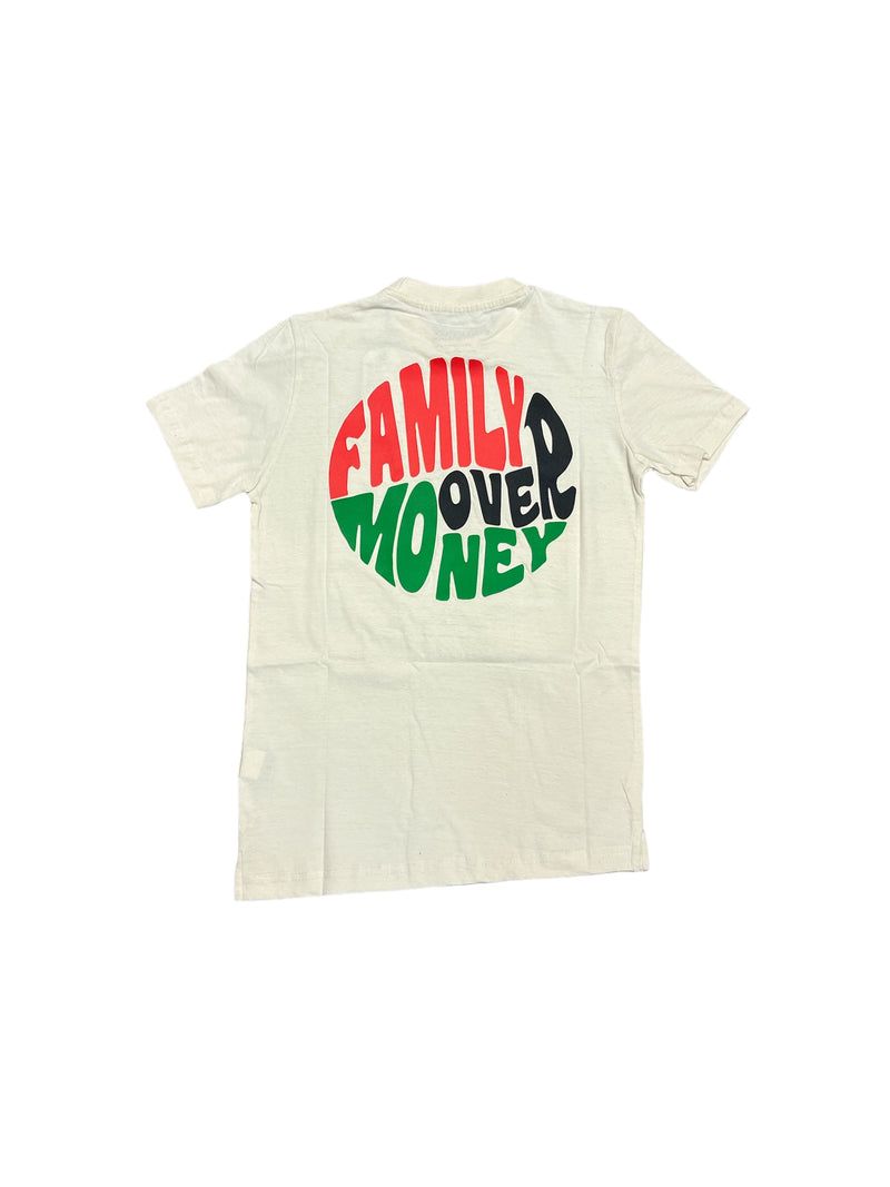 Evolution Kids 'Family Over Money' T-Shirt (Modern Ecru) EV-180359LK - Fresh N Fitted Inc
