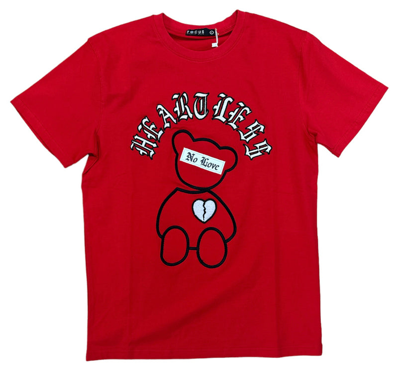 Focus 'Heartless' T-Shirt (Red) 80525S - Fresh N Fitted Inc