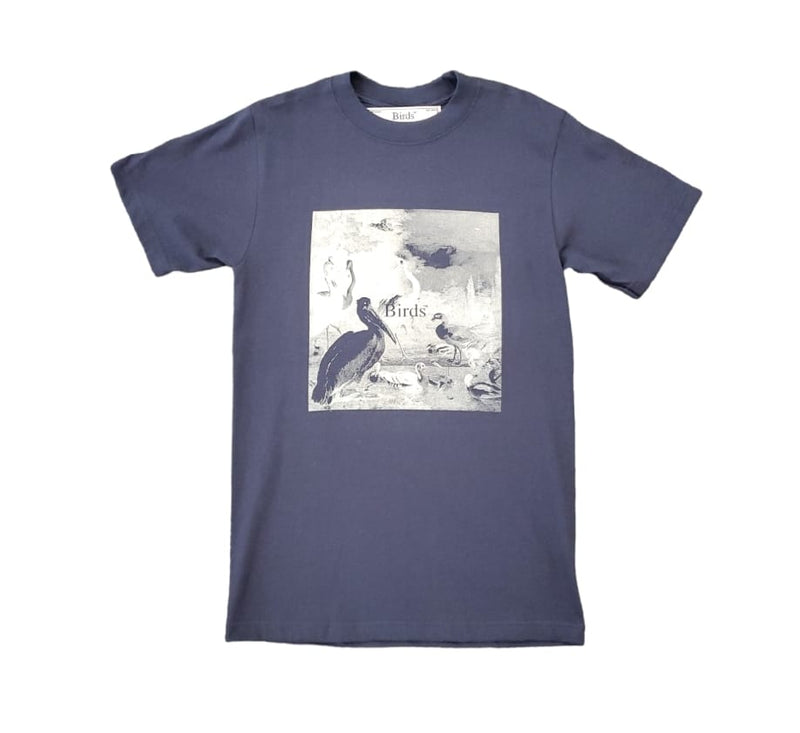 Birds "Portrait" Navy/Cream Oversized S/S T-Shirt - Fresh N Fitted Inc