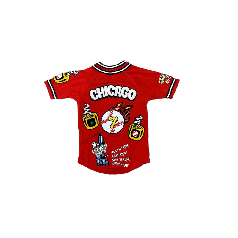 FWRD Kids 'Chicago Baseball ' Jersey (Red) FW-180389K/LK - Fresh N Fitted Inc