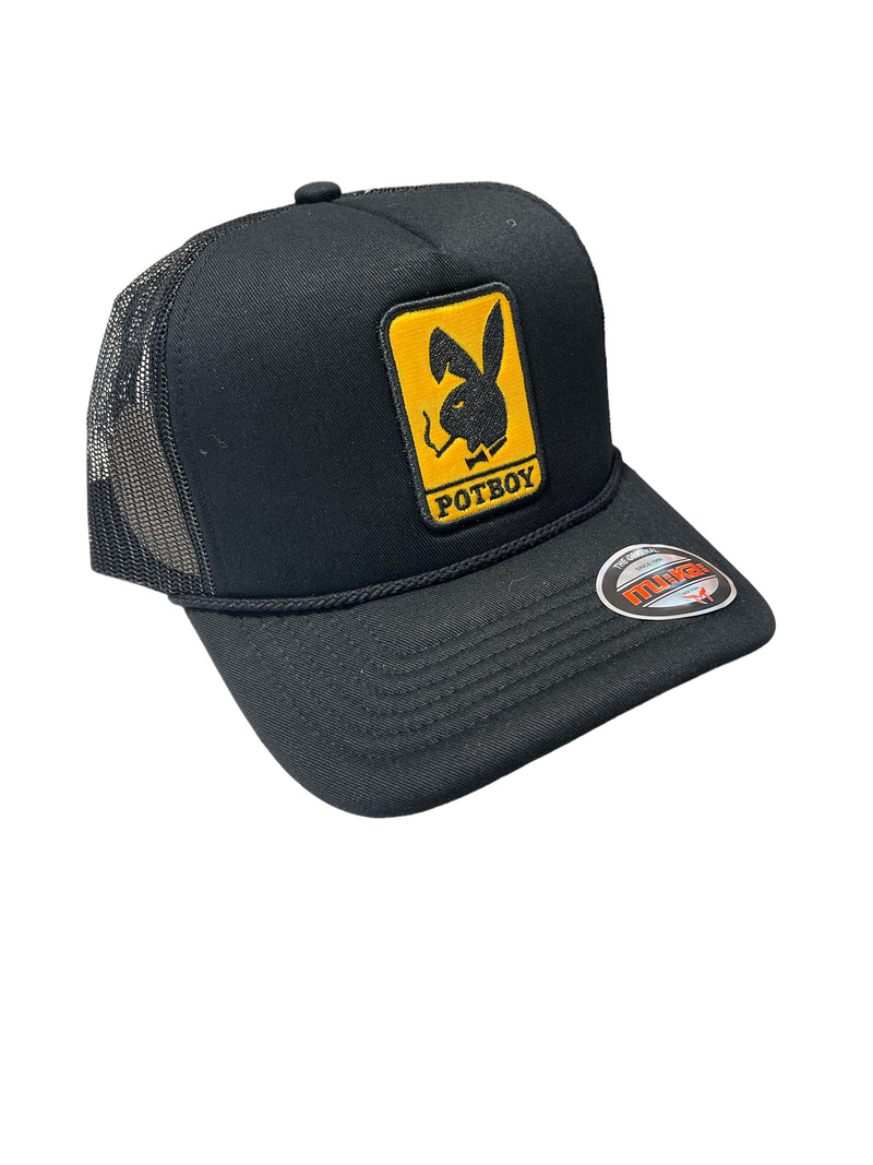 Muka 'PotBoy' Trucker Hat (Black) TN5317A - Fresh N Fitted Inc