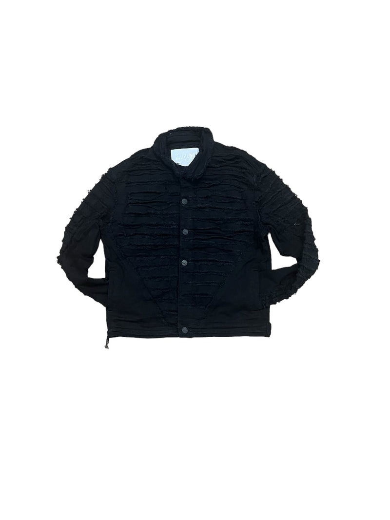 Kloud9 'Raw Edge Trim' Denim Jacket (Black) J23522J - Fresh N Fitted Inc