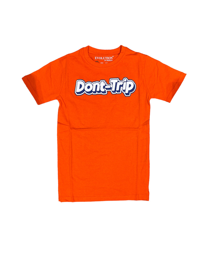 Evolution Kids 'Don't Trip' T-Shirt (Modern Orange) EV-180385LK - Fresh N Fitted Inc