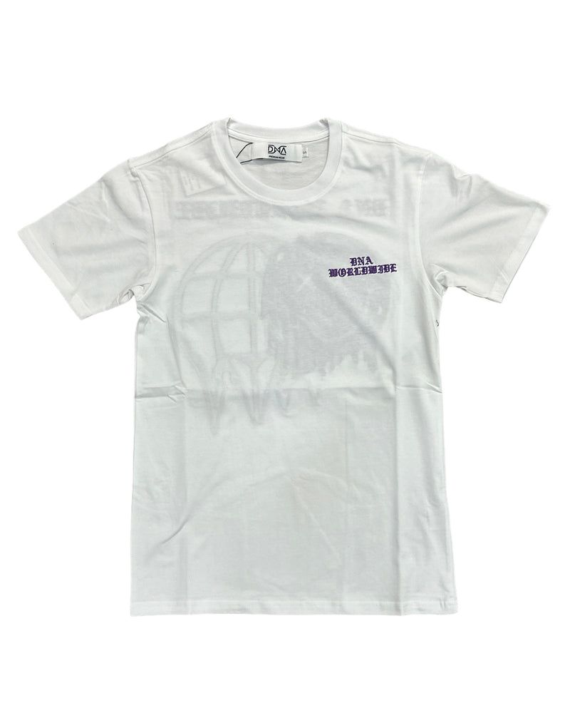 DNA 'WorldWide' T-Shirt (White/Purple) - Fresh N Fitted Inc