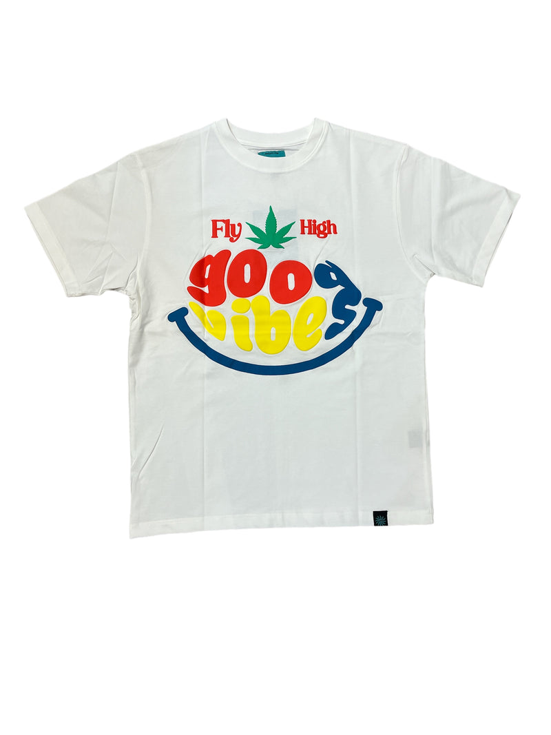 Sublimez 'Good Vibes' T-Shirt (White) TE2352 - Fresh N Fitted Inc