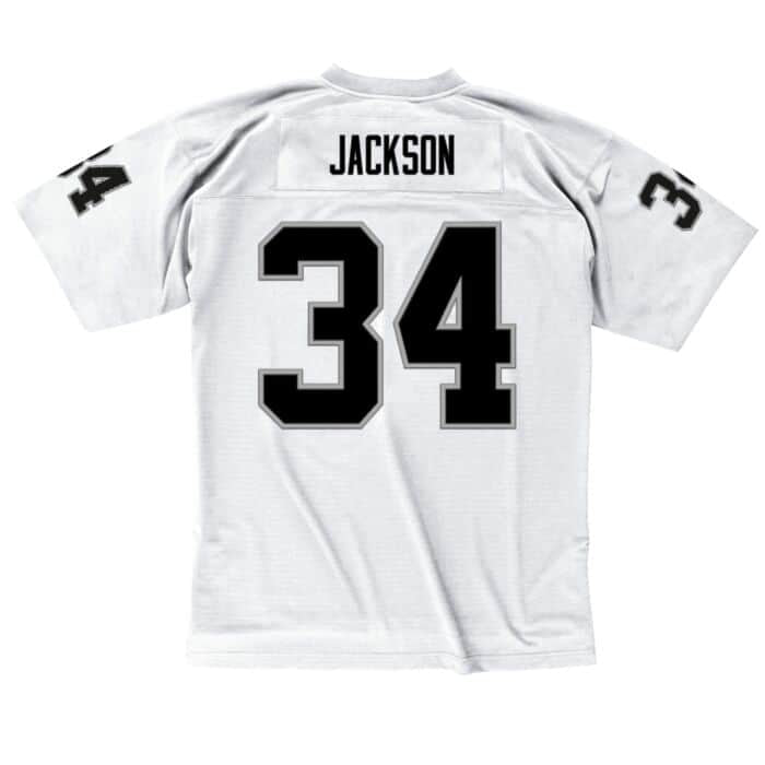 Mitchell & Ness Los Angeles Raiders '1988 Bo Jackson' NFL Legacy Jersey (White) LGJYAC18036 - Fresh N Fitted Inc