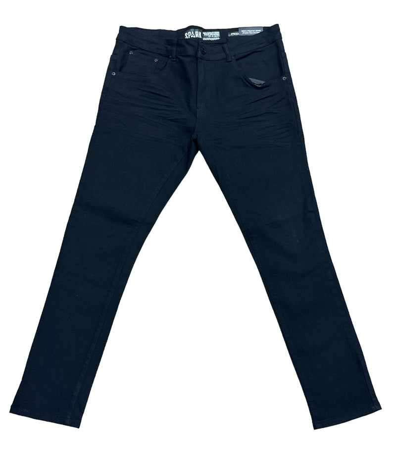 Spark Ripped Twill Jeans (Jet Black) 1914 - Fresh N Fitted Inc