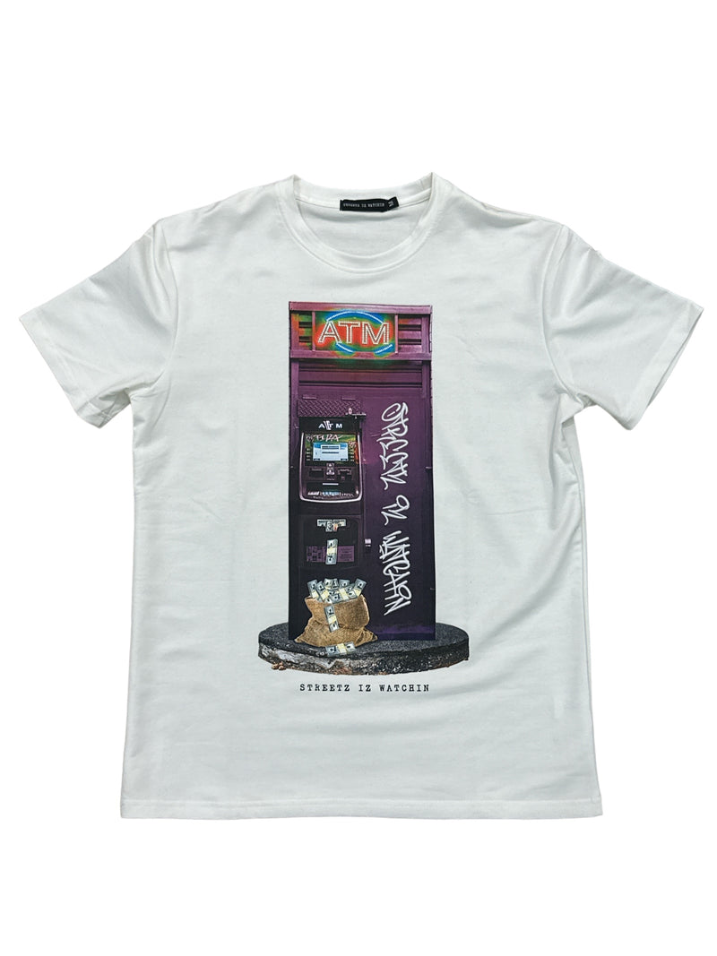 Streetz Iz Watchin 'ATM' T-Shirt (Cream) SIW5078 - Fresh N Fitted Inc