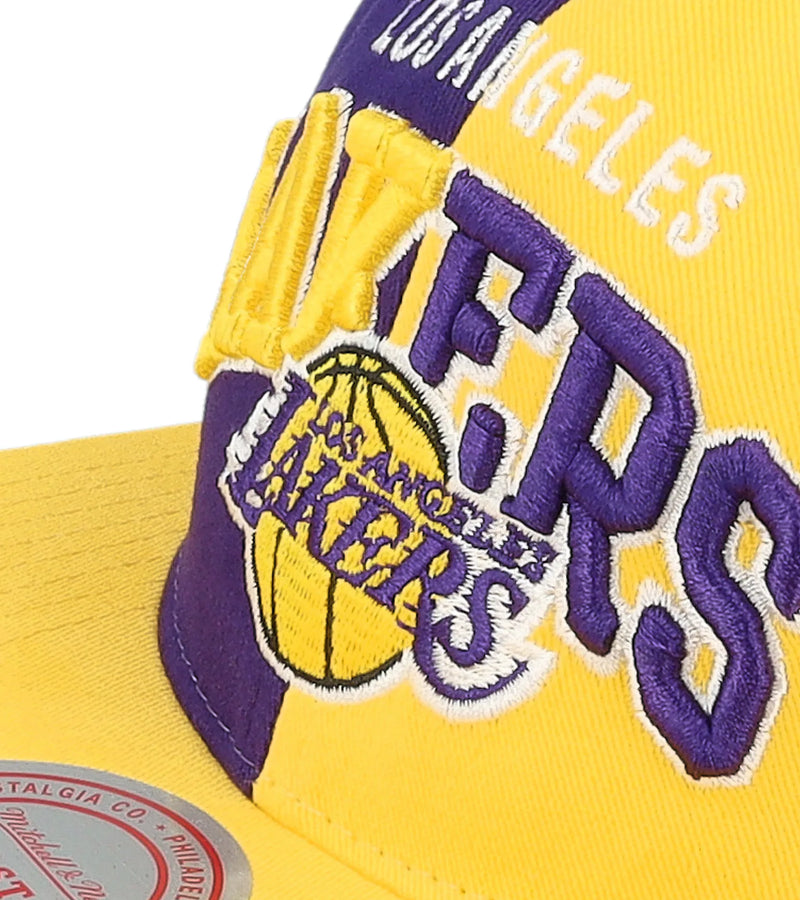 Mitchell & Ness 'Los Angeles Lakers' NBA PinWheel Of Fortune Snap Back (Yellow/Purple) LD21252 - Fresh N Fitted Inc