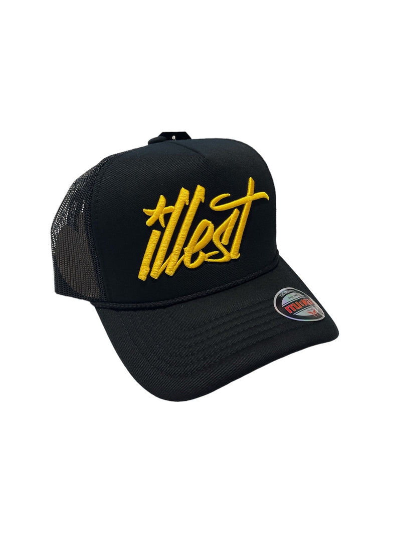 Muka 'Illest' Trucker Hat (Black) TN5324A - Fresh N Fitted Inc