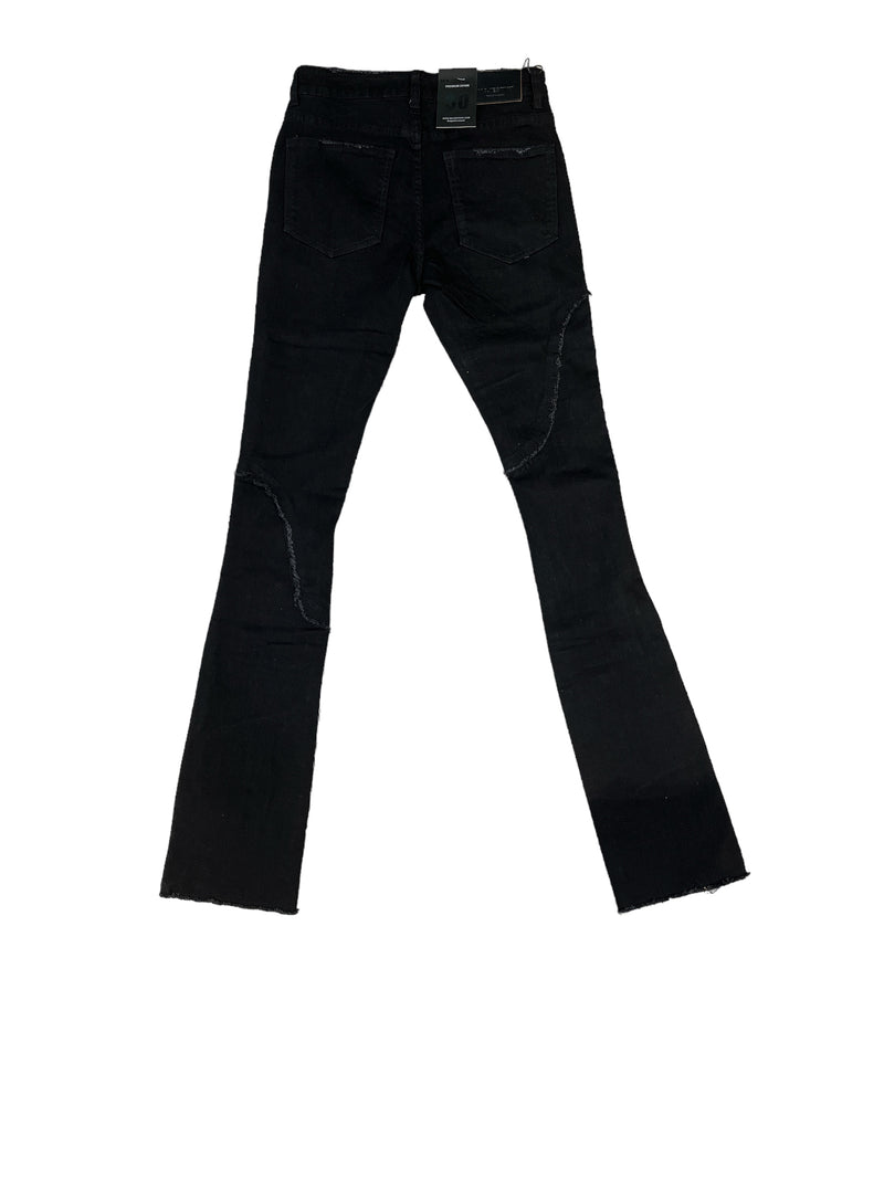 Majestik Men's 'Over-Sized Pocket' Stacked Denim (Black) DL2250 - Fresh N Fitted Inc