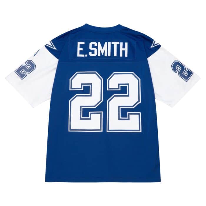 Mitchell & Ness Dallas Cowboys '1995 Emmitt Smith ' NFL Legacy Jersey (Blue/White) LGJY4518 - Fresh N Fitted Inc