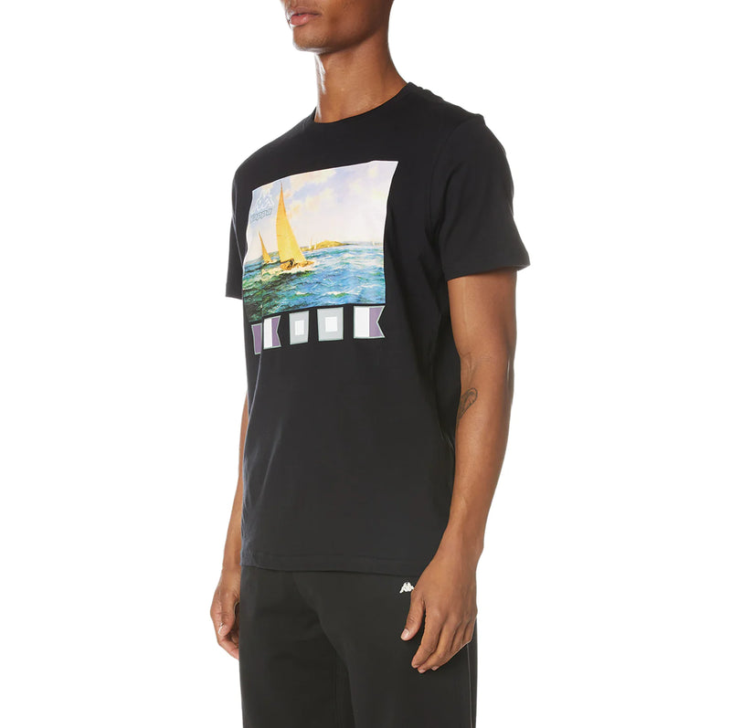 Kappa 'Logo Sage' T-Shirt (Black) 321N7ZW - Fresh N Fitted Inc