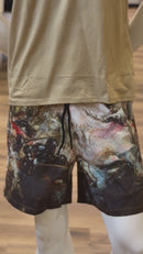 Rebel Minds 'Arts Of War' Board Shorts (Khaki) 151-913