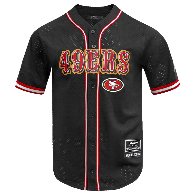 Pro Standard 'San Francisco 49ers Classic Mesh Button Down' Jersey (Black) FS41410077