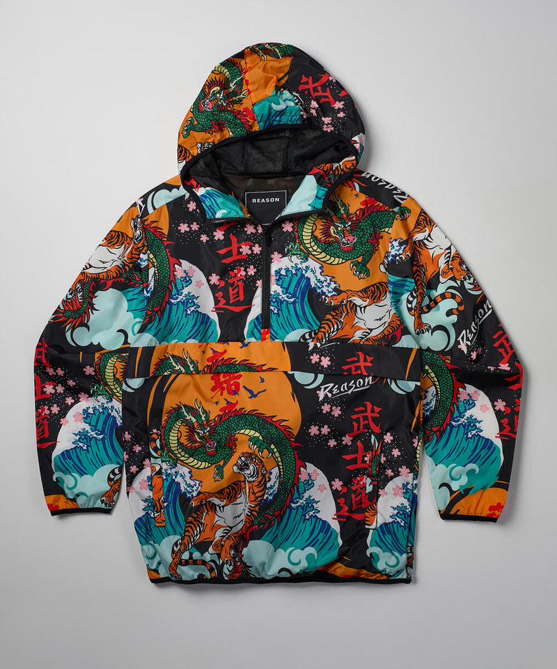 Reason 'Kanji Dragon' Anorak Jacket