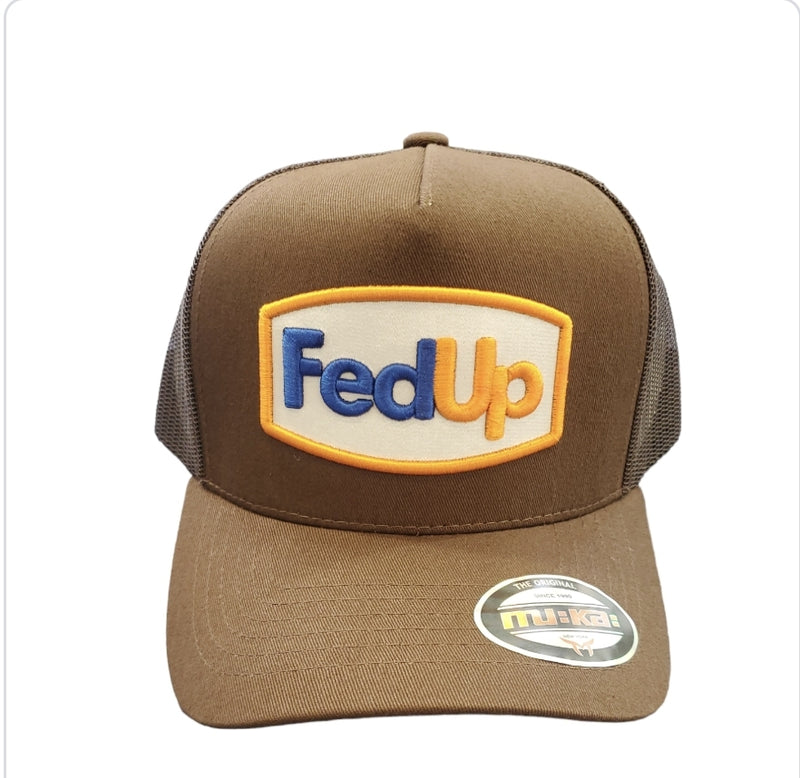 Muka 'Fed Up' Trucker Hat (Brown) TN5347B - Fresh N Fitted Inc