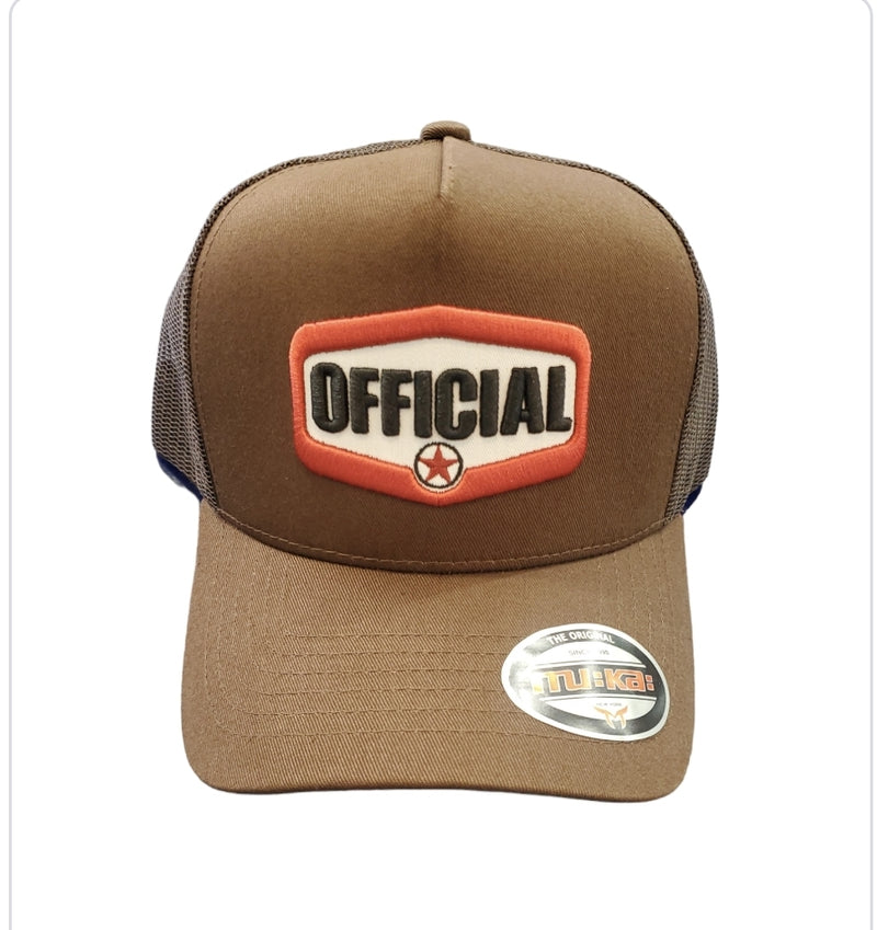 Muka 'Official' Trucker Hat (Brown) TN5308B - Fresh N Fitted Inc