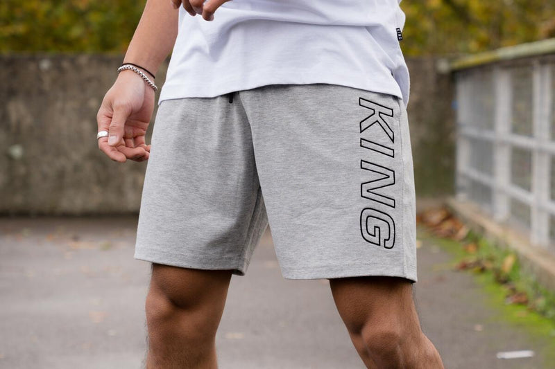 KING 'Aldgate' Fleece Shorts (H.Grey) - Fresh N Fitted Inc