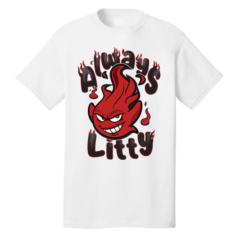 RS1NE 'Always Litty' T-Shirt (White) DS5110 - Fresh N Fitted Inc