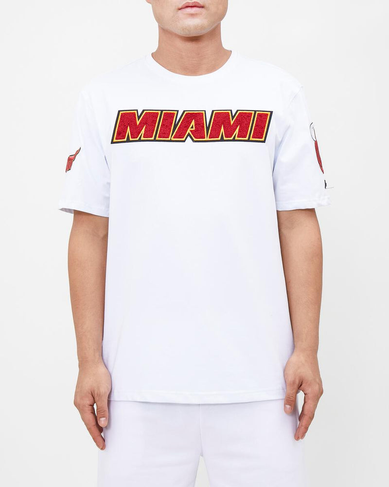 Pro Standard Miami Heat Pro Team Shirt (White) BMH152471-WHT - Fresh N Fitted Inc