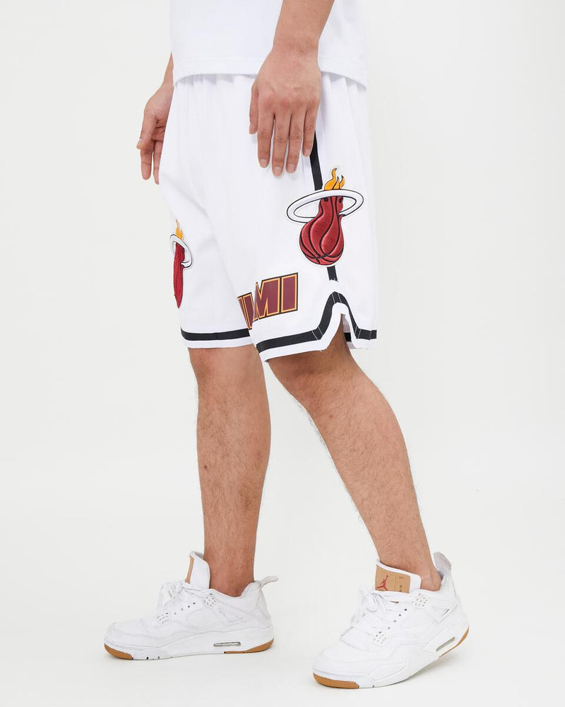 Pro Standard Miami Heat Pro Team Shorts (White) BMH352472 - Fresh N Fitted Inc