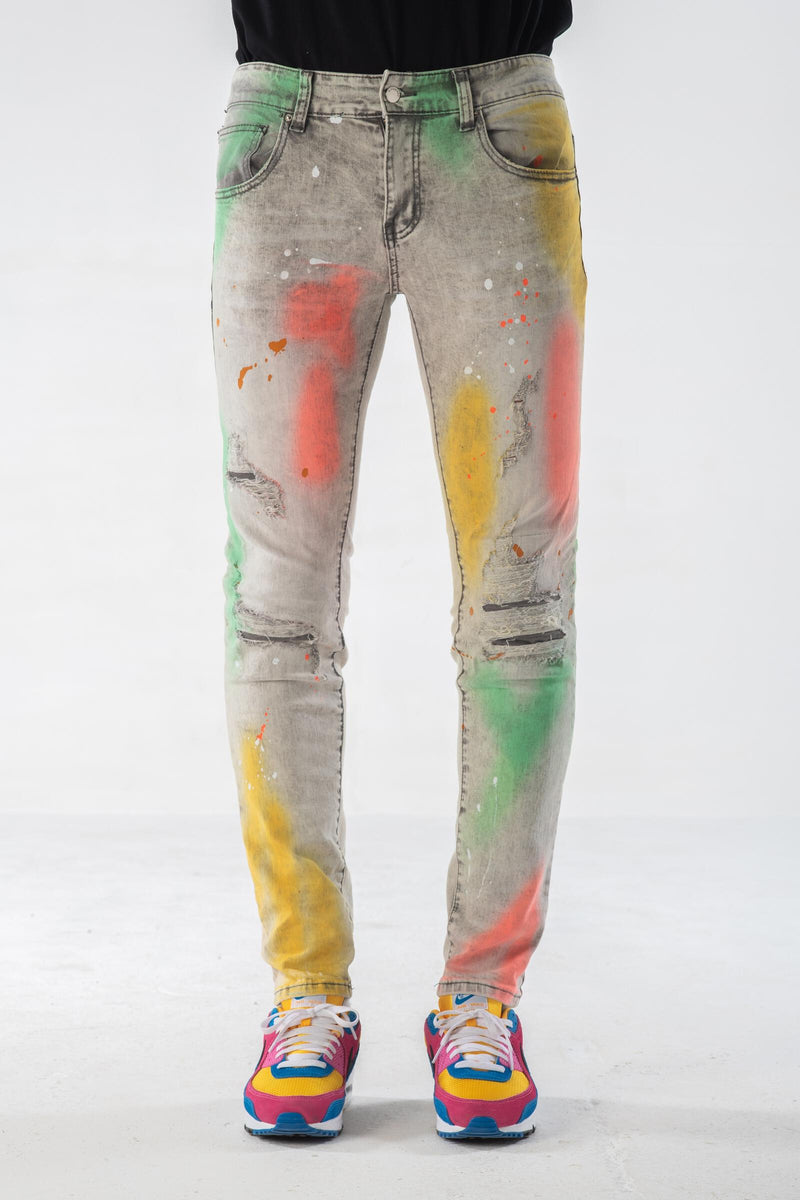 GSQUARED 'Painted Distressed' Denim (LT Grey) SQ331 - Fresh N Fitted Inc