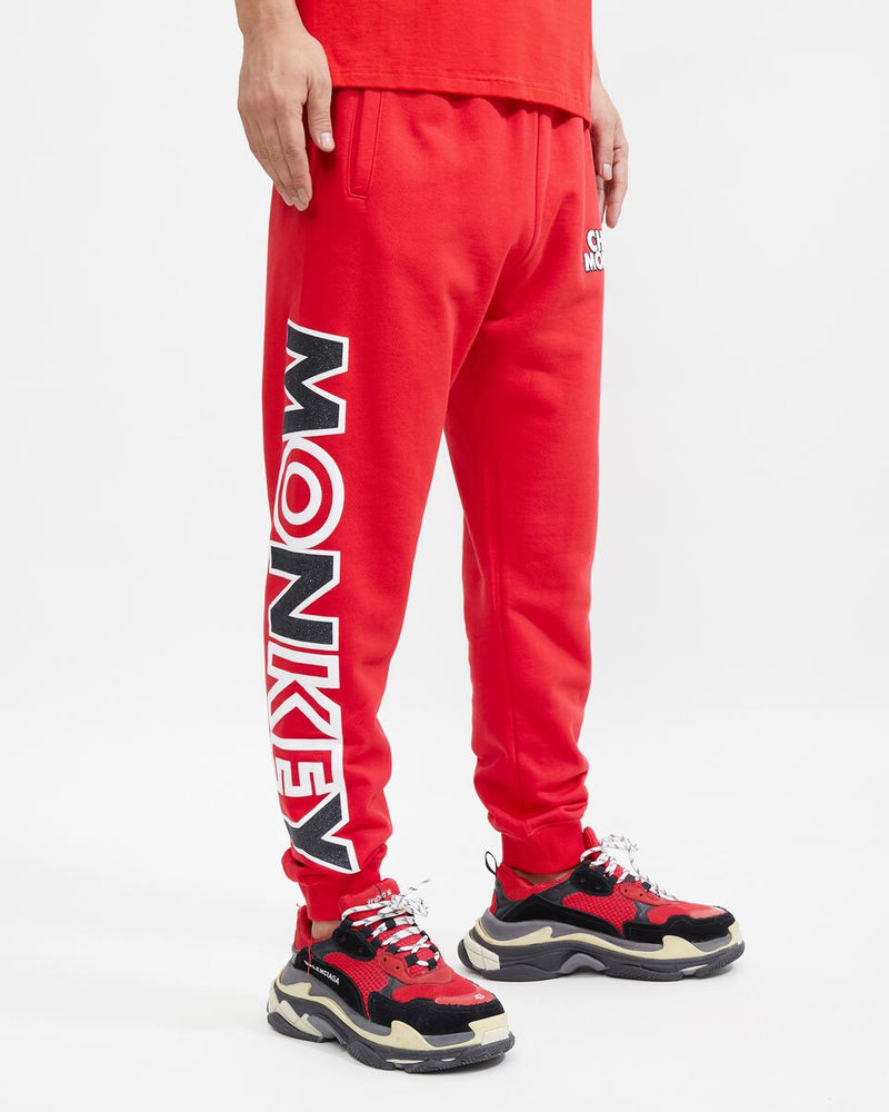 Monkey Money 'Chief Monkey' Joggers (Red) MM4930027 - Fresh N Fitted Inc