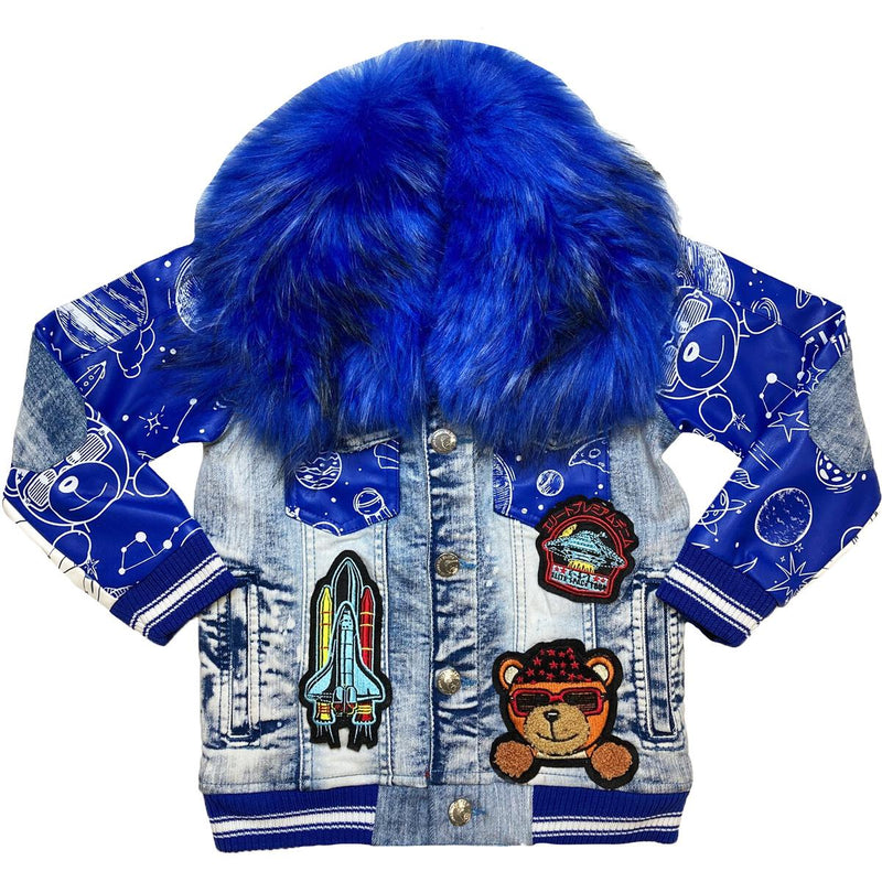 Elite Denim Kids 'Hyper Royal' Denim Jacket 513-T1-JR - Fresh N Fitted Inc
