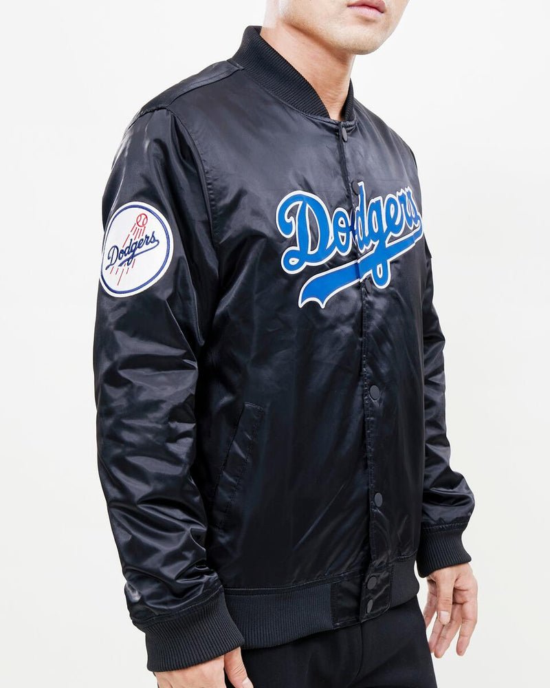 Los Angeles Dodgers World Series Logo Satin Jacket (Black) LLD632060