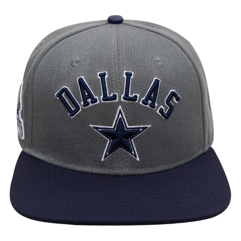Pro Standard Dallas Cowboys Stacked Logo Snapback Hat (Gray) FDC740847 - Fresh N Fitted Inc