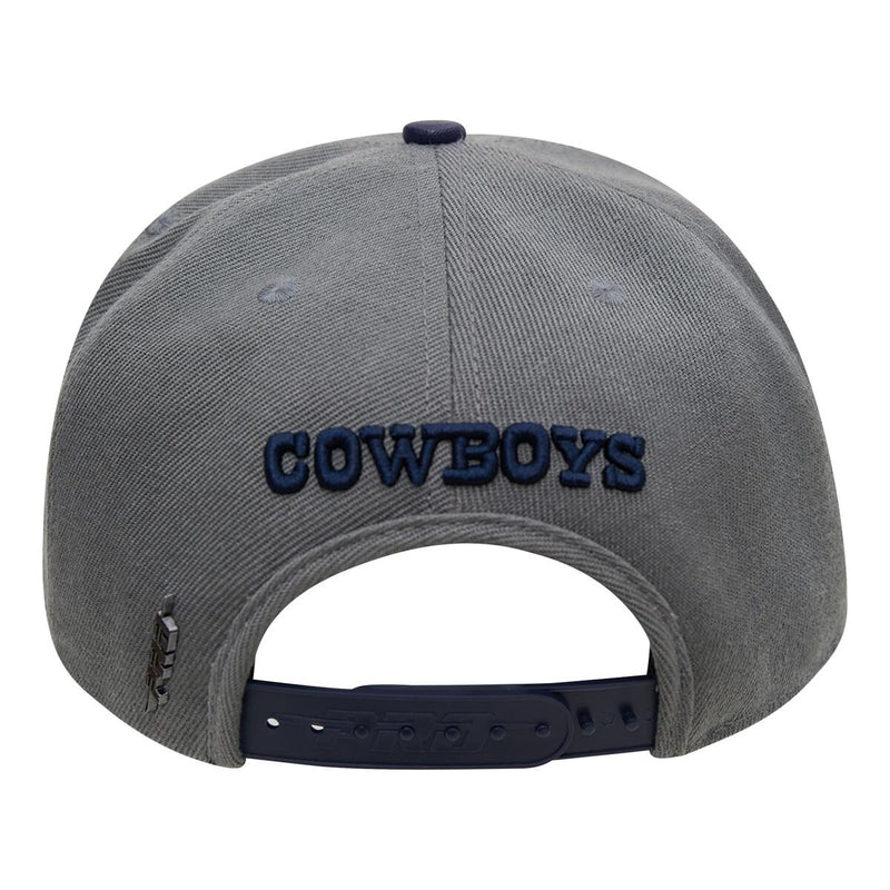 Pro Standard Dallas Cowboys Stacked Logo Snapback Hat (Gray) FDC740847 - Fresh N Fitted Inc