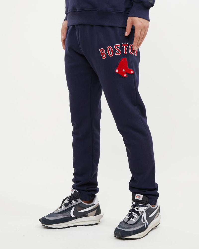 Pro Standard 'Boston Red Sox Stacked Logo' Joggers (Navy) LBR431988 - Fresh N Fitted Inc