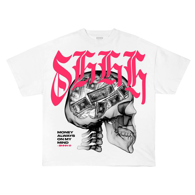 SHHH 'Money on My Mind' T-Shirt (White) - Fresh N Fitted Inc