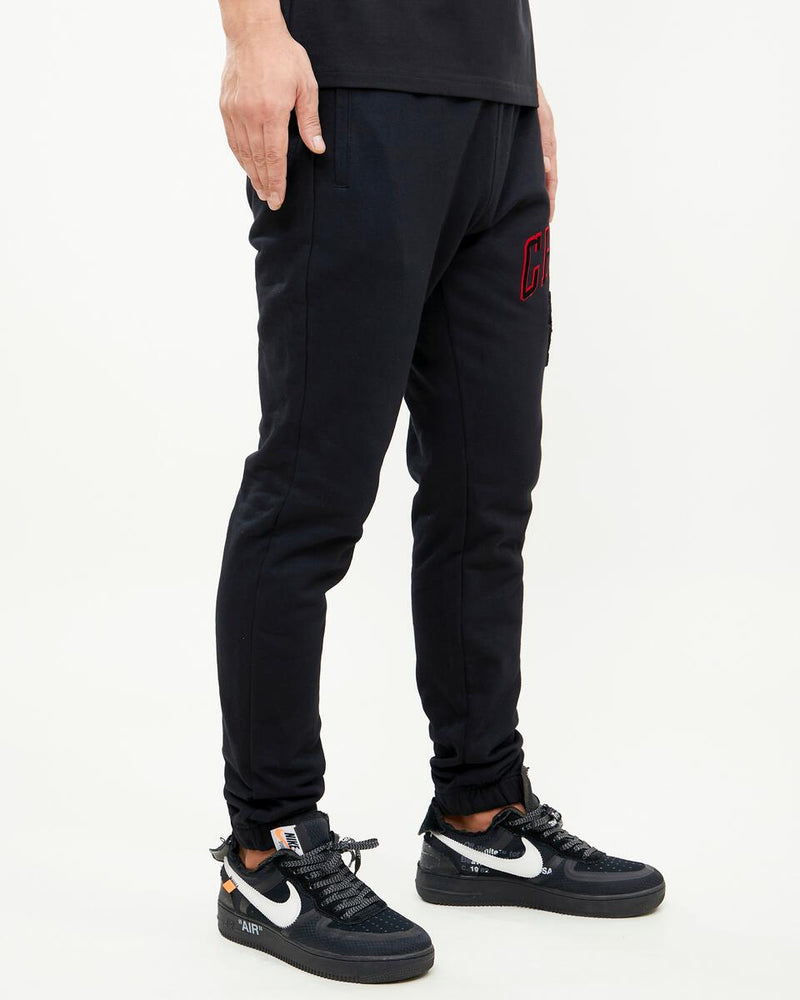 Pro Standard Chicago Bulls Stacked Logo Joggers (Black) BCB452609 - Fresh N Fitted Inc