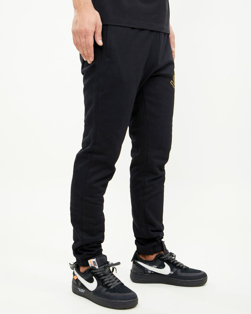 Pro Standard Los Angeles Lakers Stacked Logo Joggers (Black) BLL452614 - Fresh N Fitted Inc