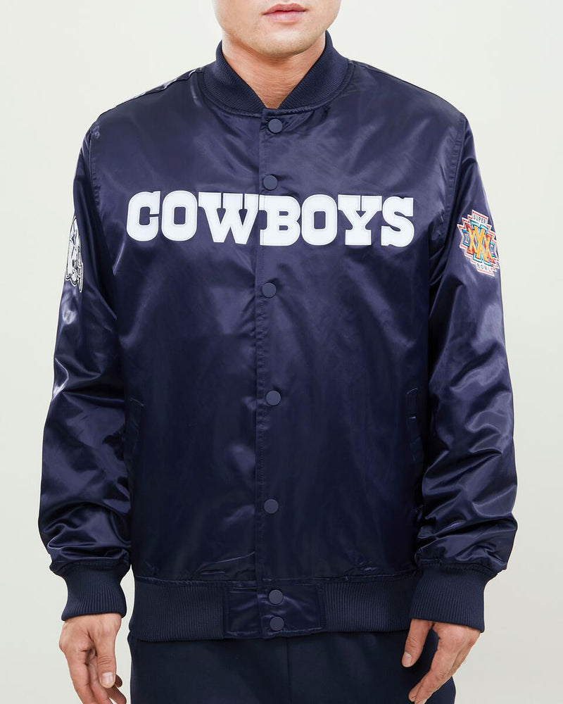 Pro Standard Dallas Cowboys Satin Jacket (Navy) FDC640947 - Fresh N Fitted Inc